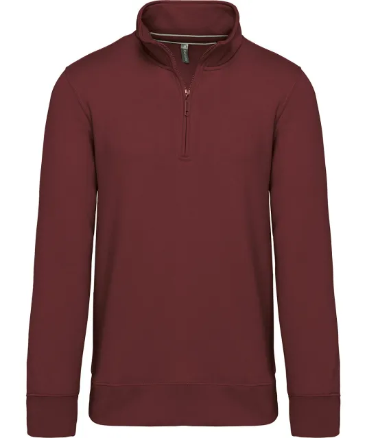 K487 - Sweater met ritskraag Wine