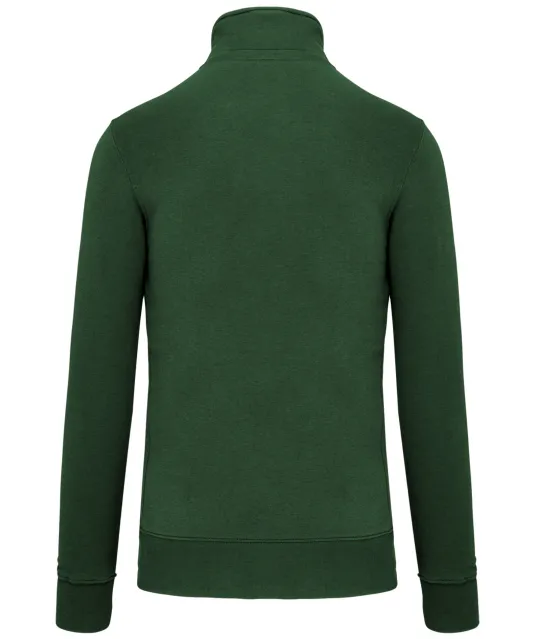 K487 - Sweater met ritskraag Forest Green