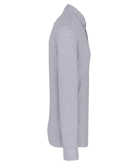 K508 - Piqué overhemd lange mouwen Oxford Grey