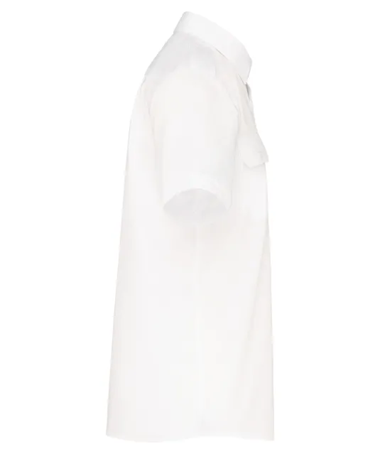 K503 - Herenpilootoverhemd korte mouwen White