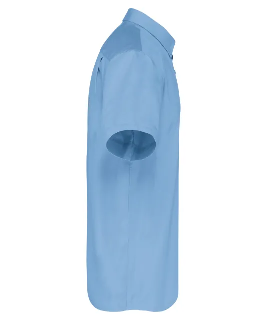 K587 - Katoenen herenoverhemd met korte mouwen "Ariana" Sky Blue