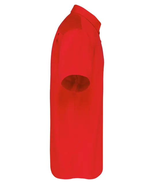 K587 - Katoenen herenoverhemd met korte mouwen "Ariana" Red