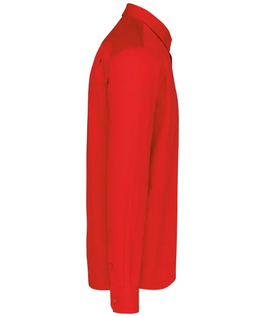 K586 - Herenoverhemd met lange mouwen van katoen Nevada Red
