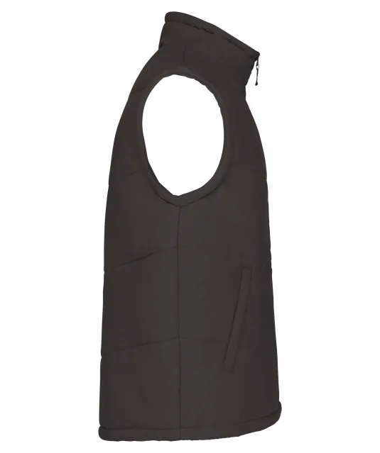 K6118 - Met fleece gevoerde bodywarmer Dark Grey