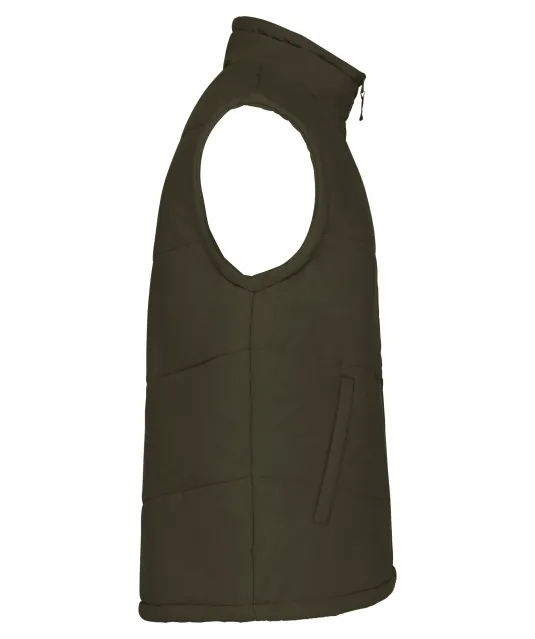 K6118 - Met fleece gevoerde bodywarmer Mossy Green