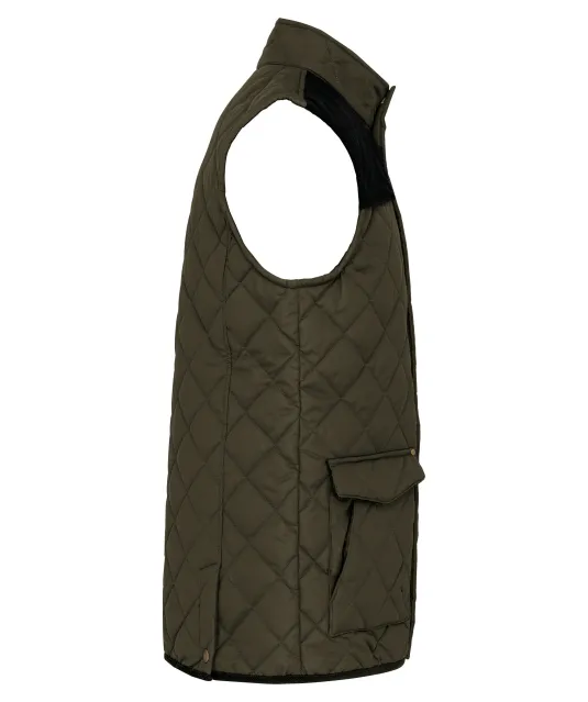 K6124 - Gewatteerde herenbodywarmer Mossy Green / Black