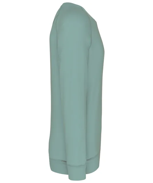 K480 - Herensweater BIO ronde hals raglanmouwen Sage