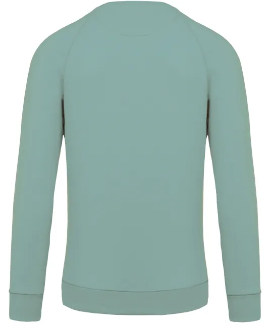 K480 - Herensweater BIO ronde hals raglanmouwen Sage