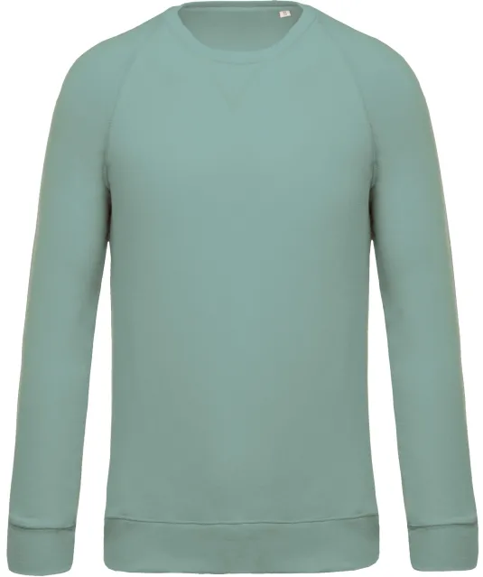 K480 - Herensweater BIO ronde hals raglanmouwen Sage
