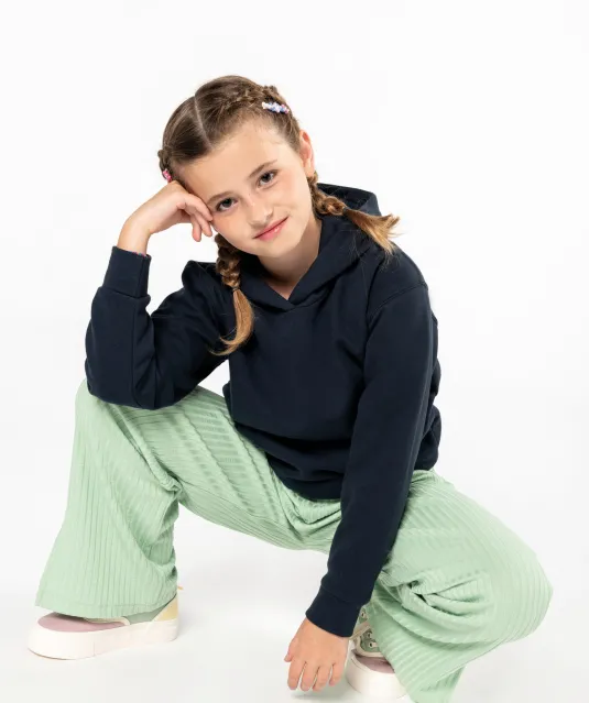 K477 - Kindersweater met capuchon Black