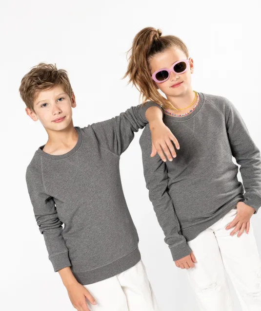 K490 - Sweater bio raglanmouwen kids Black