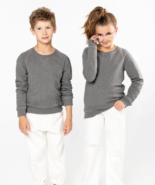 K490 - Sweater bio raglanmouwen kids French Navy Heather