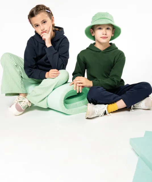 K477 - Kindersweater met capuchon Black