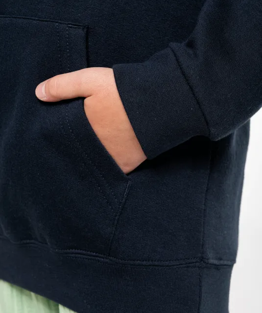 K477 - Kindersweater met capuchon Black