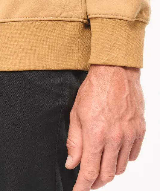 WK403 - Day To Day unisex sweater met zip contrasterende zak Black / Kelly Green
