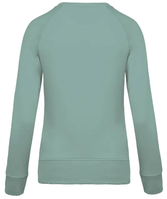 K481 - Damessweater BIO ronde hals raglanmouwen Sage