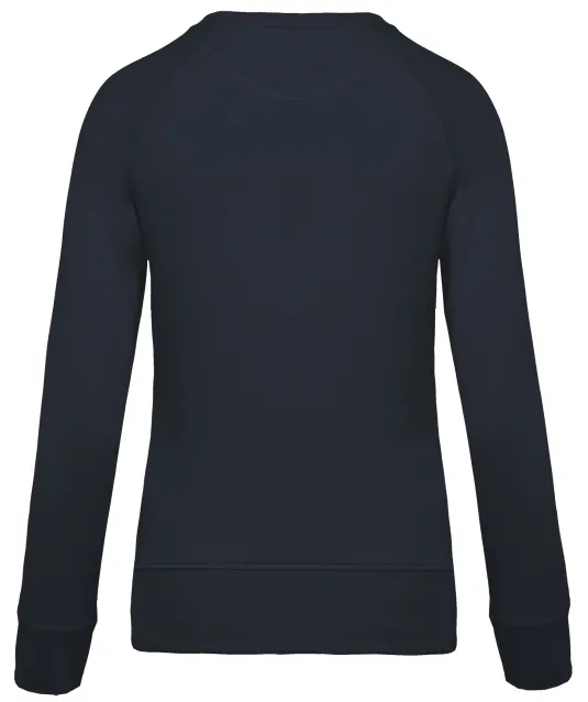 K481 - Damessweater BIO ronde hals raglanmouwen Navy