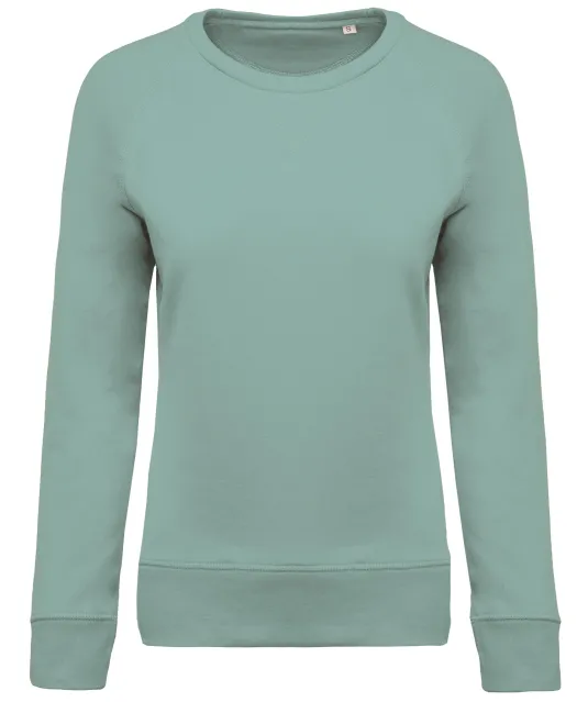 K481 - Damessweater BIO ronde hals raglanmouwen Sage