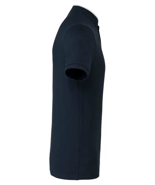 K223 - Herenpolo met maokraag en korte mouwen Navy / White