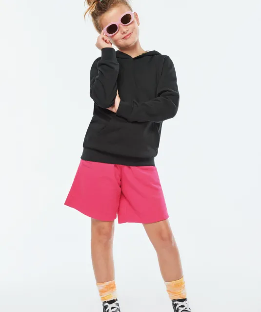 K4014 - Unisex kindersweater met contrasterende capuchon met motief Black / Skate Graffiti