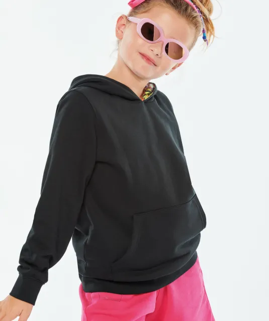 K4014 - Unisex kindersweater met contrasterende capuchon met motief Black / Skate Graffiti