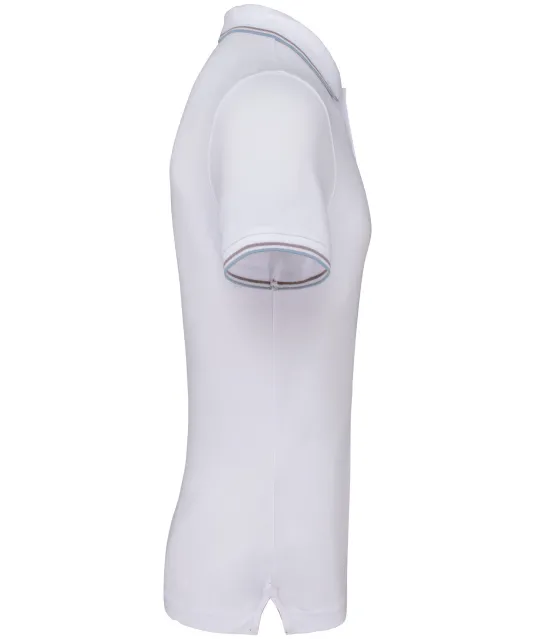 K250 - Polo korte mouwen White / Sky Blue / Light Grey