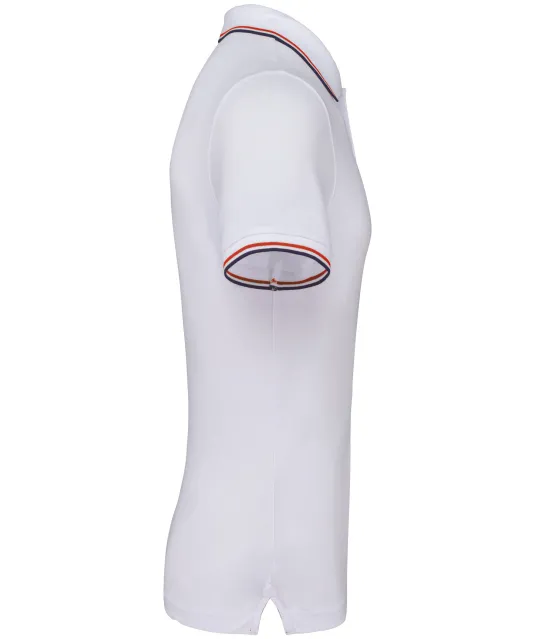 K250 - Polo korte mouwen White / Navy / Red