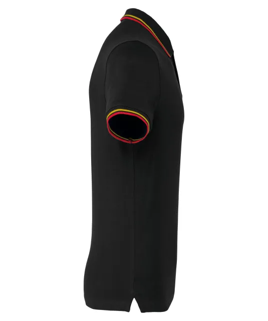 K250 - Polo korte mouwen Black / Red / Yellow