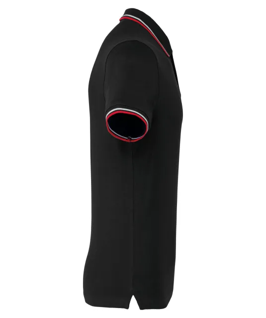 K250 - Polo korte mouwen Black / Red / White