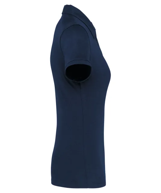 K263 - Damespolo korte mouwen van jersey Navy