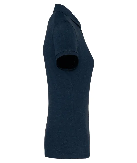 K263 - Damespolo korte mouwen van jersey French Navy Heather