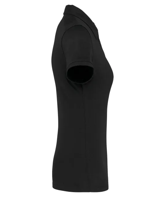 K263 - Damespolo korte mouwen van jersey Black