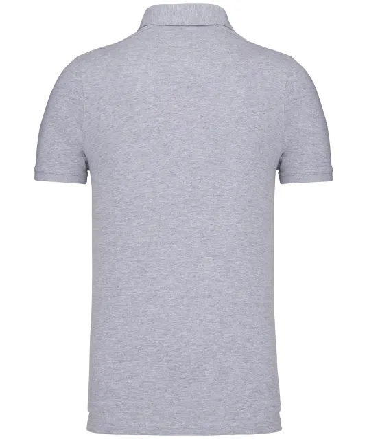 K262 - Herenpolo korte mouwen van jersey Oxford Grey