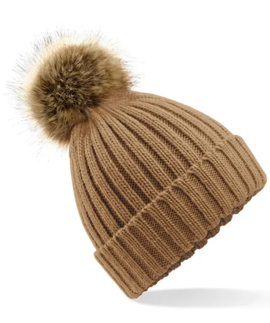 B412 - Pompon beanie Biscuit