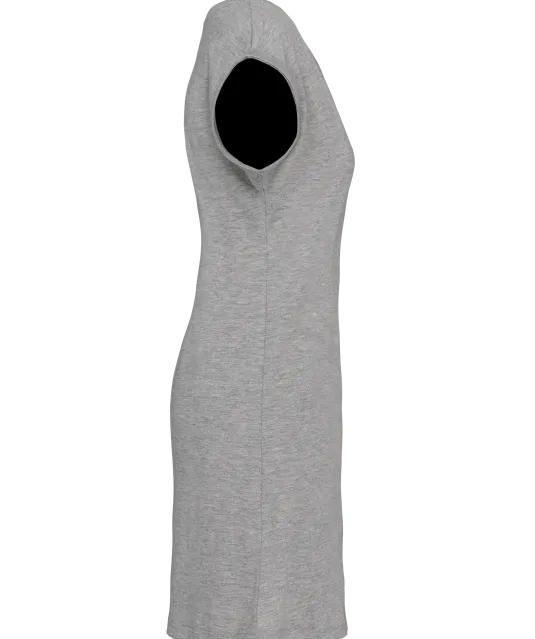 K388 - Lang dames-t-shirt Light grey heather