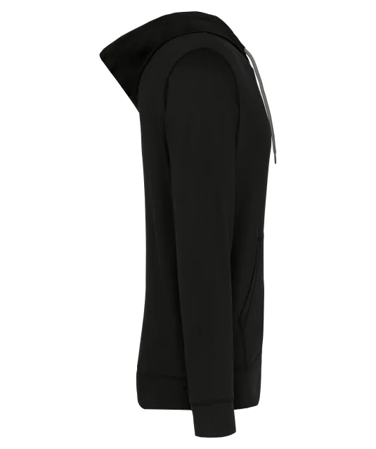 K438 - Vestje van licht katoen met capuchon Black