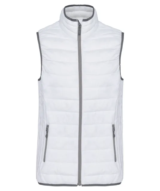 K6114 - Ladies' lightweight sleeveless down jacket White
