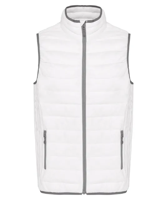 K6113 - Men’s lightweight sleeveless down jacket White