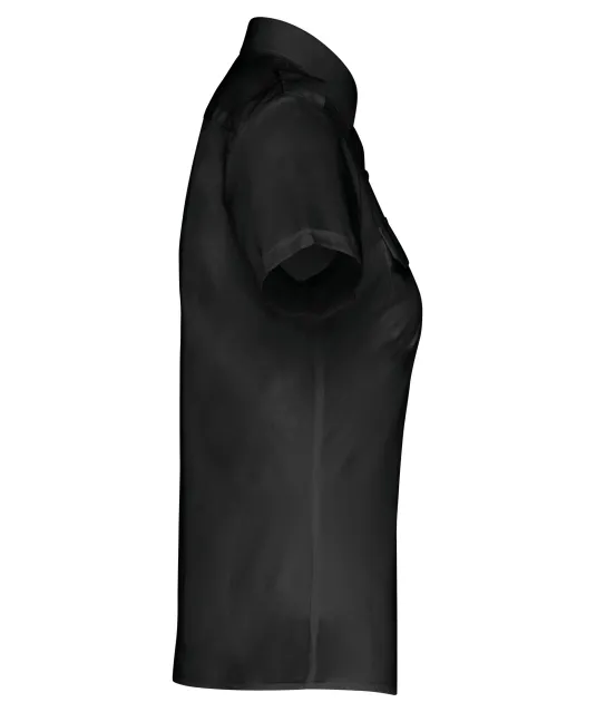 K504 - Damespilootoverhemd korte mouwen Black