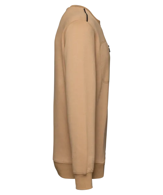 WK403 - Day To Day sweater zakje met contrasterende rits Camel / Black