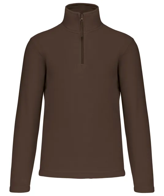 K912 - Enzo - Fleece met ritskraag Chocolate