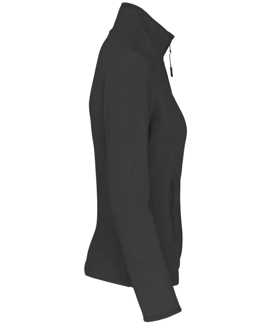 K907 - Microfleece met rits dames Dark Grey