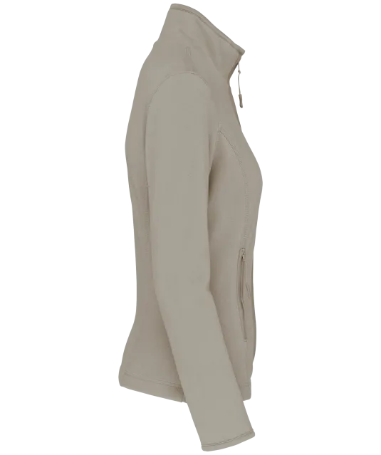 K907 - Microfleece met rits dames Beige