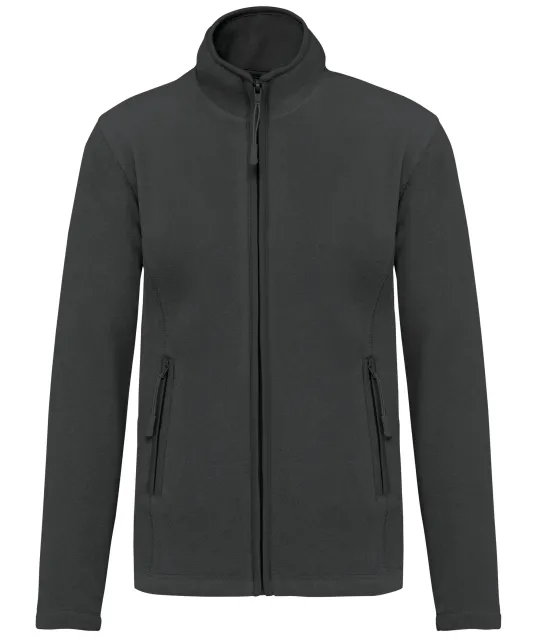 K907 - Microfleece met rits dames Dark Grey