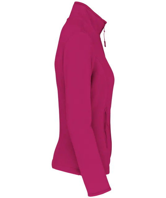 K907 - Microfleece met rits dames Fuchsia