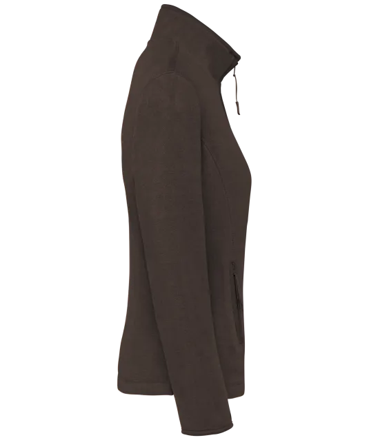 K907 - Microfleece met rits dames Chocolate
