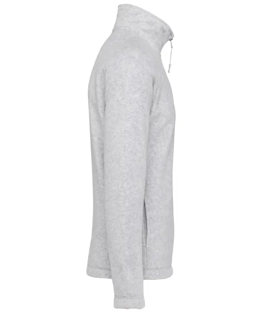 K912 - Enzo - Fleece met ritskraag Ash Heather