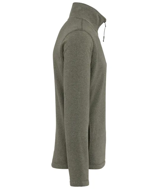 K912 - Enzo - Fleece met ritskraag Green Marble Heather