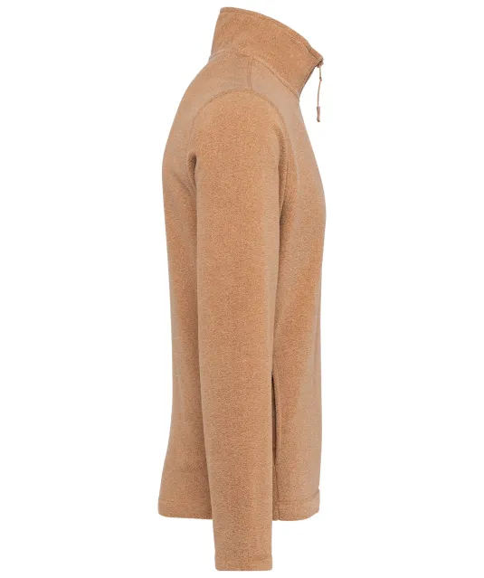 K912 - Enzo - Fleece met ritskraag Camel Heather