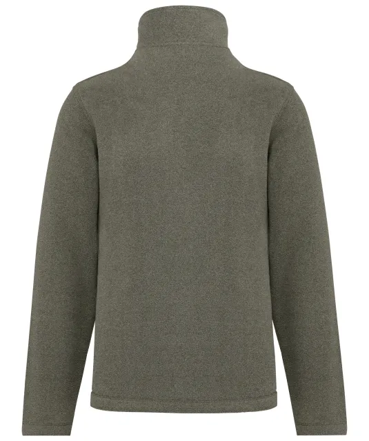 K912 - Enzo - Fleece met ritskraag Green Marble Heather